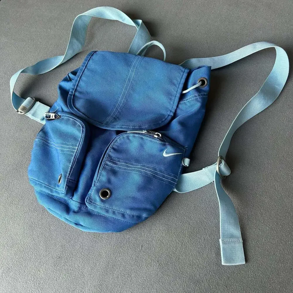 Vintage Y2K Blue Nike Mini Y2K Backpack with Adjustable Straps Y44